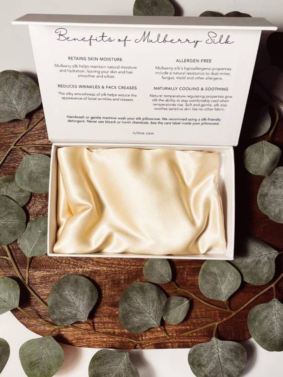 100% Mulberry Silk Pillowcase- Gold