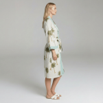 Palm Tree Print Cotton Dressing Gown Kimono
