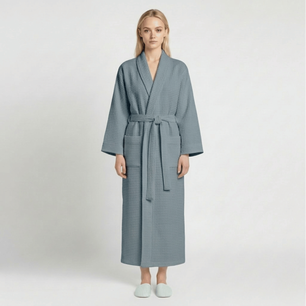 Waffle Knit Lightweight Kimono Spa & Bath Robe