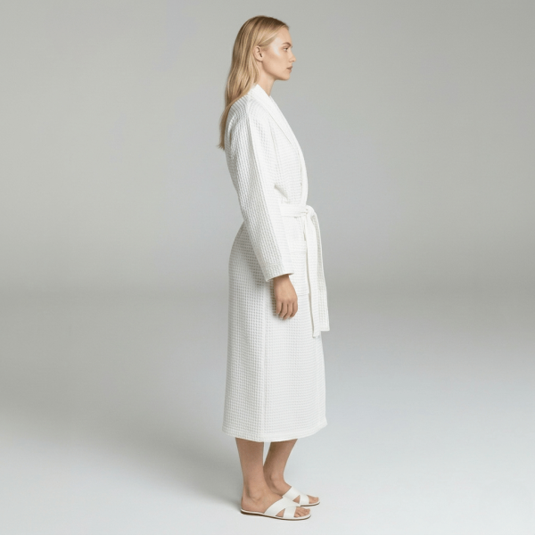 Waffle Knit Lightweight Kimono Spa & Bath Robe