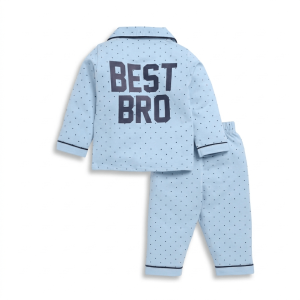clt.s – Best Bro Blue Full Sleeve Nightwear Set