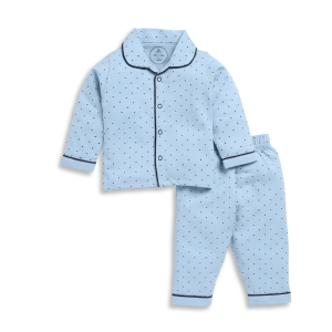 clt.s – Best Bro Blue Full Sleeve Nightwear Set front