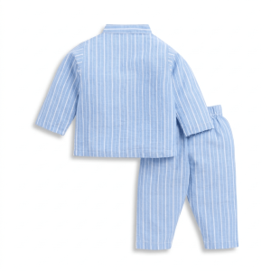 clt.s – Striped Blue Full Sleeve Nightwear Set back
