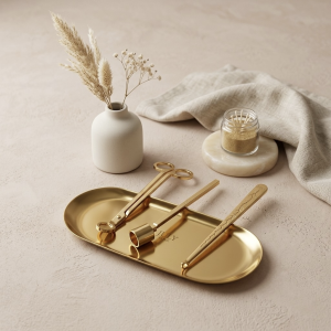 Candle accessory gold 2